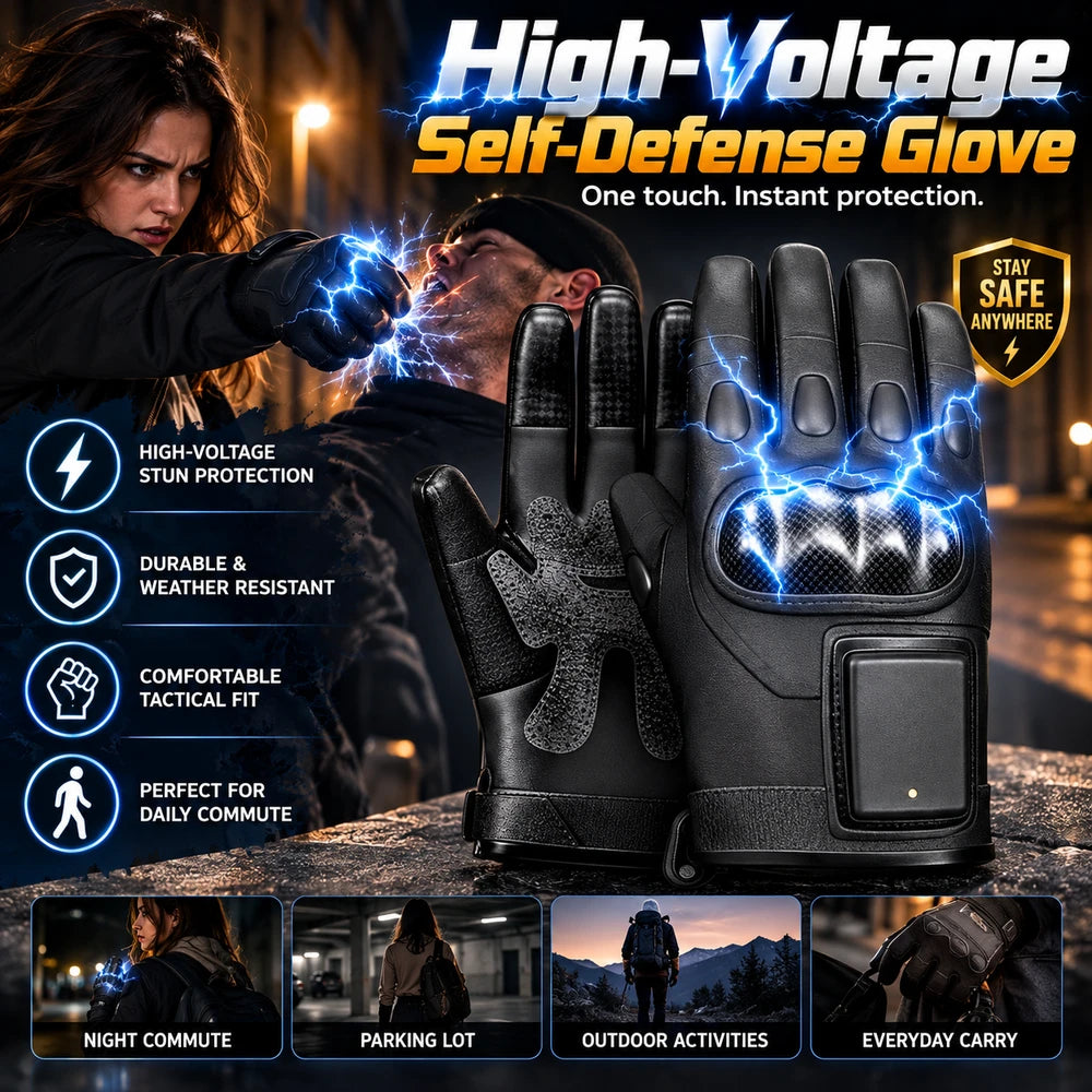 High-Voltage Self-Defense Glove