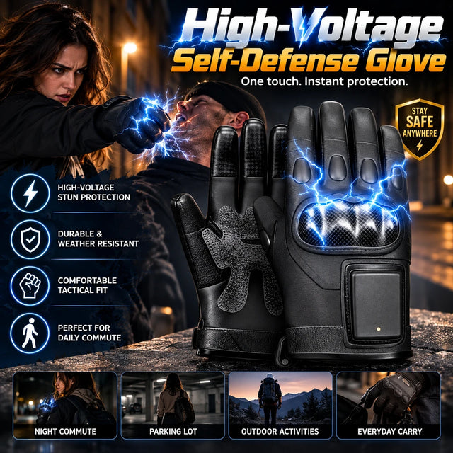 High-Voltage Self-Defense Glove