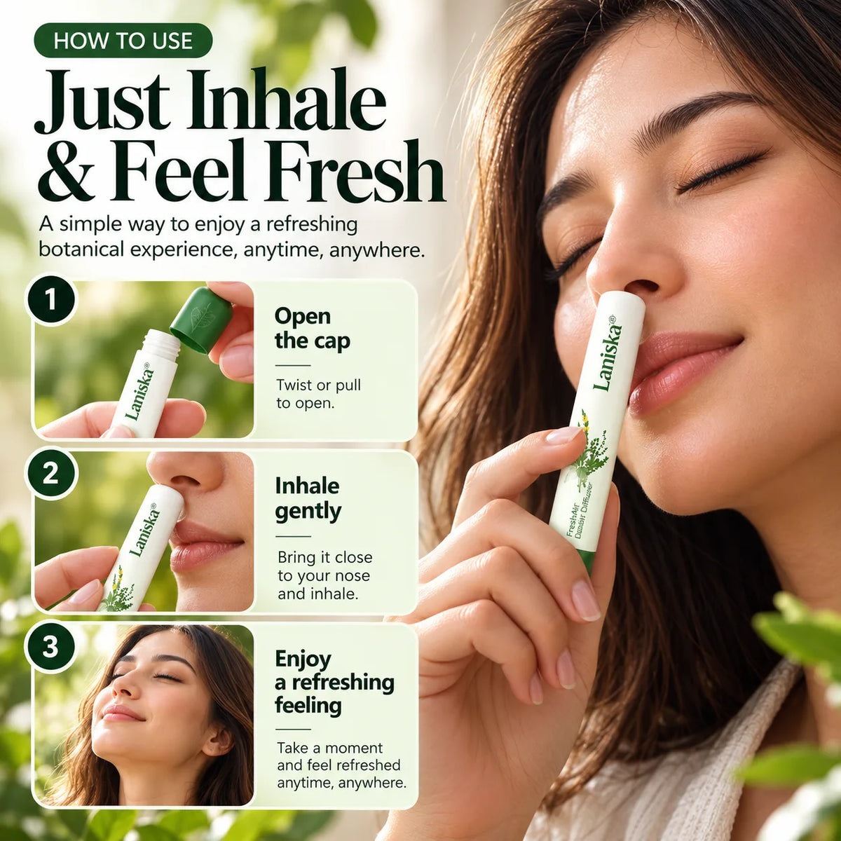 BreatheLuma Botanical Herbal Nasal Inhaler