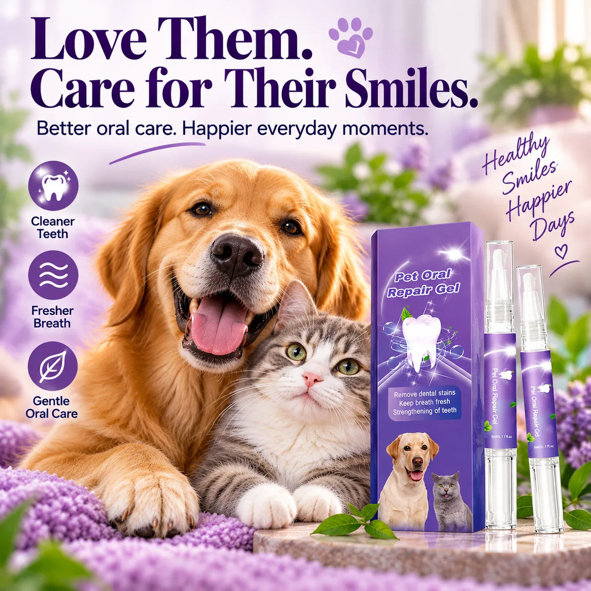 Pawdentra Oral Care Gel Brush - Pet Dental Gel for Easy Brushing