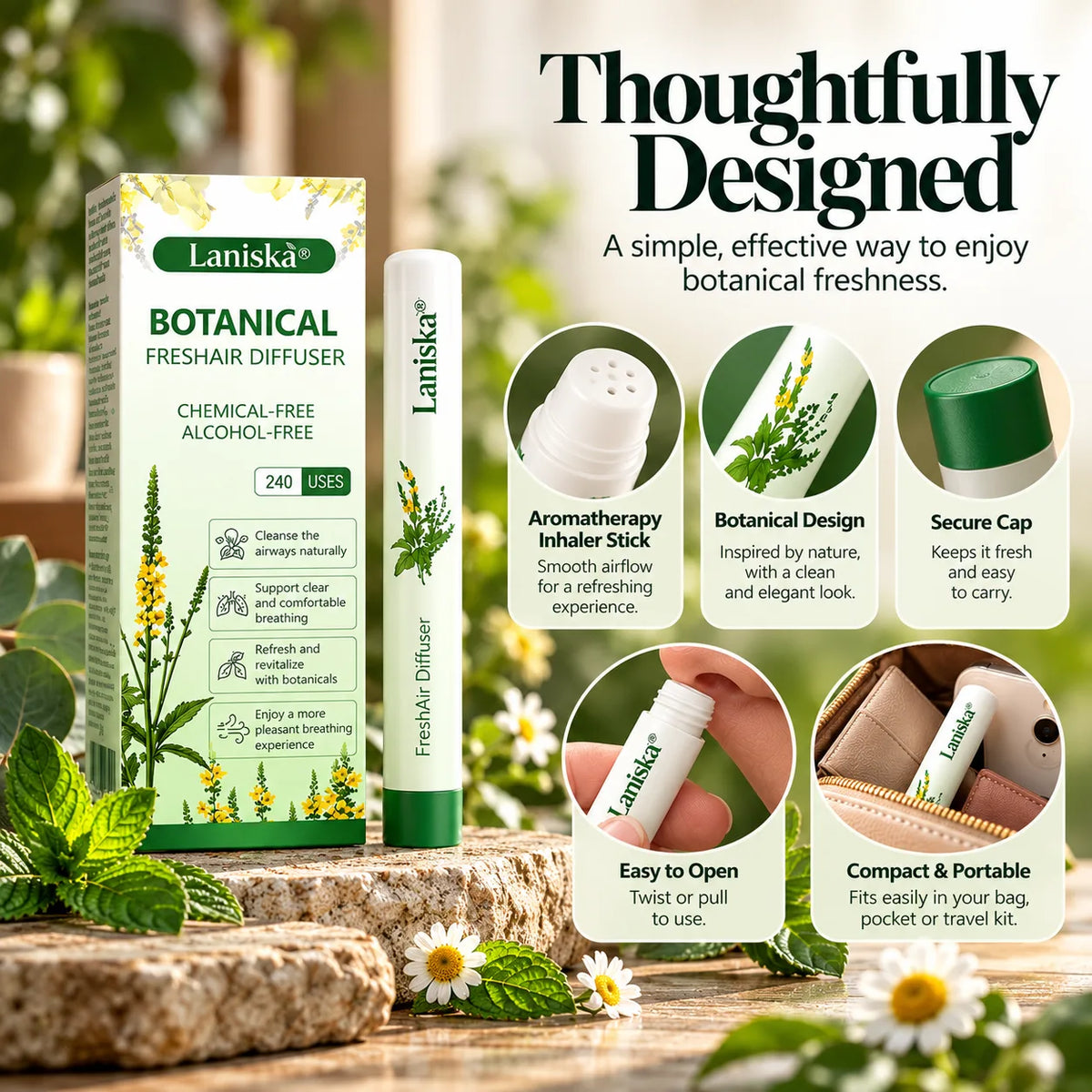 BreatheLuma Botanical Herbal Nasal Inhaler