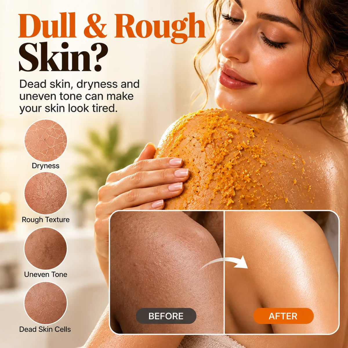 Zenvora Turmeric Body Polish 100g – Gentle Turmeric Scrub for Face and Body